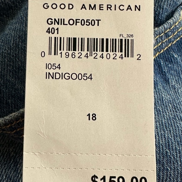 GOOD AMERICAN  Good 90s Looseblue - Indigo054 size 18 x 33 inch inseam - Picture 5 of 8